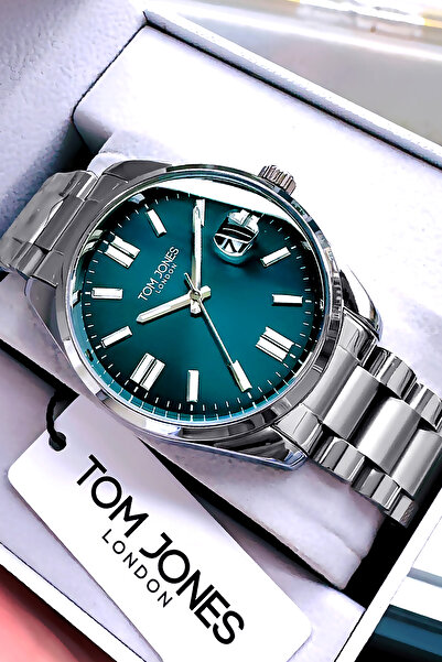 Tom Jones Orijinal Erkek Kol Saati 3 Atm Su Geçirmez Gümüş Renk Çelik Kordon ...