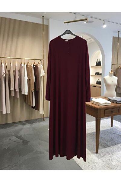 fariza tekstil FARİZA Robalı geniş kesim tesettür viscon elbise