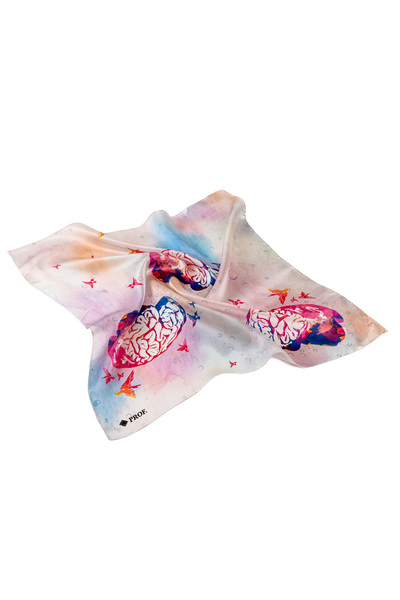 Prof Eșarfă de mătase 55x55 - 100% mătase