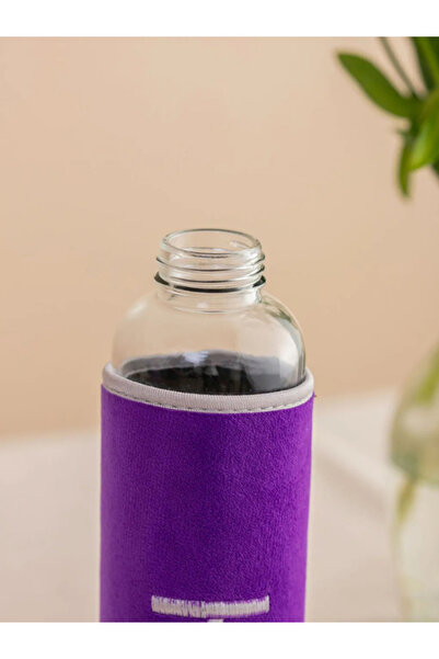 Dörtel Tedarik H2O Glass Flask with Plush Cover 600 ml