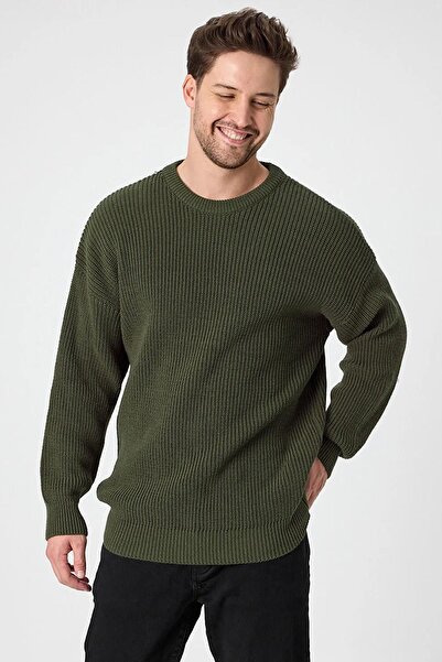 TENA Men's Green (Trz050) Crew Neck Knitted Sweater