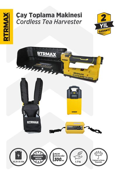 Rtrmax RTM9653 Şarjlı Çay Toplama Makinesi 25.2 V 10.4 Ah - Akü Dahil