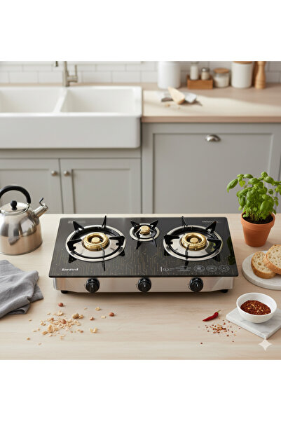 Sanford GLASS GAS STOVE 3 BURNER