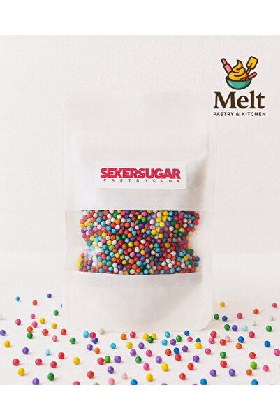 ŞEKER & SUGAR Pasta Süsleme Şekeri Mixs Rainbow 2mm 40 gr.