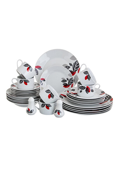 HIC طقم عشاء سيراميك 32 قطعة لـ 6 أشخاص