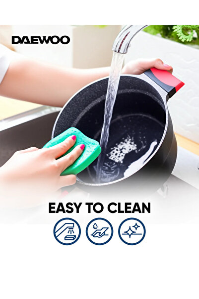 Daewoo 28cm Die Cast Aluminum Fry Pan- Non Stick Granite Coating, Full Induction Base