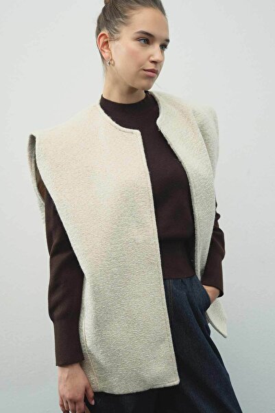 Hooopstore Wadded Wide Cut Stone Stamp Vest