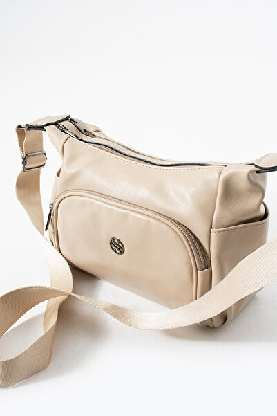 Sanmorris Women's Adjustable Crossbody Strap Multi-Pocket Faux Leather Shoulder Bag