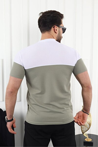 comstar Ανδρικό κοντομάνικο πράσινο μπλουζάκι με διπλό χρώμα