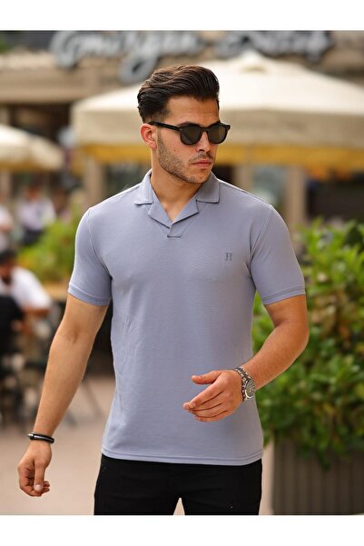 comstar Men's Slim Fit Waffle Fabric Placket (V) T-Shirt