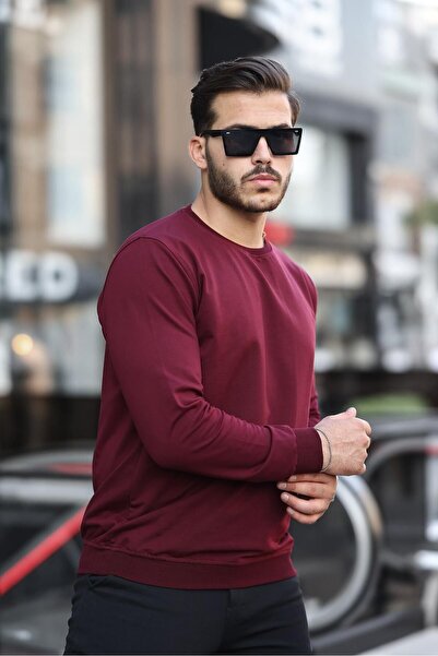 comstar Ανδρικό Crew Neck Basic μακρυμάνικο στενό μπορντό φούτερ