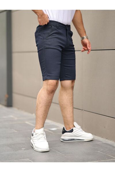 comstar Men's High Waist Basic Summer Tight Smoked Capri Shorts