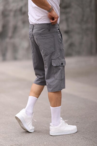 comstar Erkek Slim Fit Kargo Cepli Kapri Şort