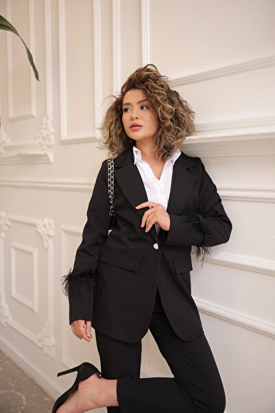 comstar Women's Jacket and Pants Black Office Style Suit