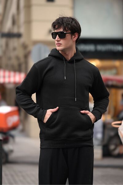 comstar Чоловічий капюшон з кишенями Basic Чорний Світшот