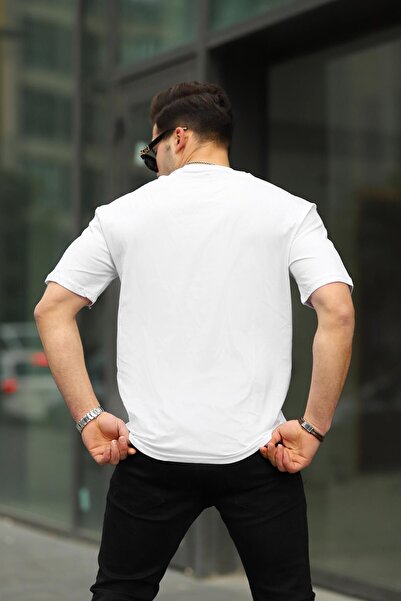 comstar Ανδρικό Oversize Basic T-shirt με Λαιμόκοψη Crew και Χαλαρή Στάνταρ Λευκή απόχρωση