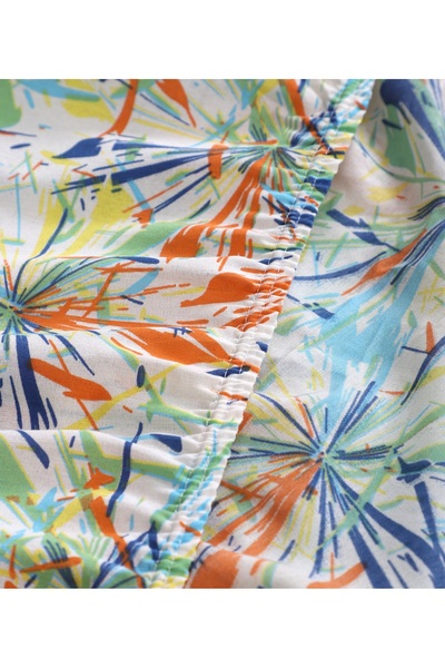 Gloriys Home & Decor Multi-Color Double Fitted Sheet and Pillow Set