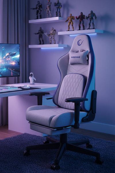 Rampage Typhoon Gri/Mavi Lüx Oyuncu Koltuğu