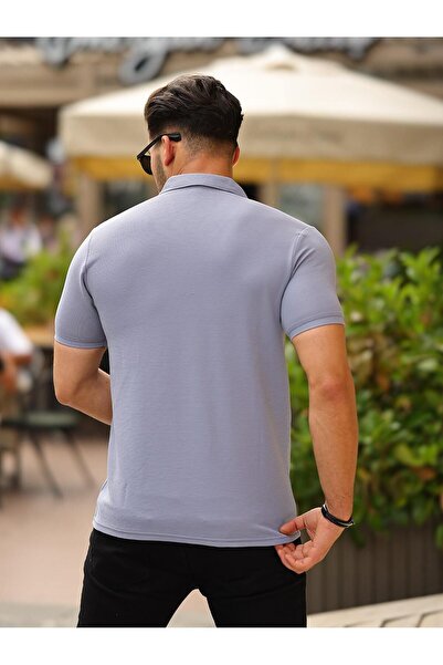 comstar Men's Slim Fit Waffle Fabric Placket (V) T-Shirt