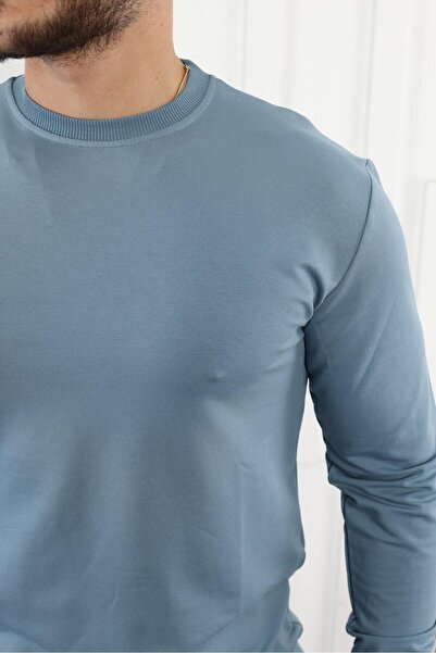 comstar Чоловічий велосипедний комір Basic з довгими рукавами, вузький, синій, світлий