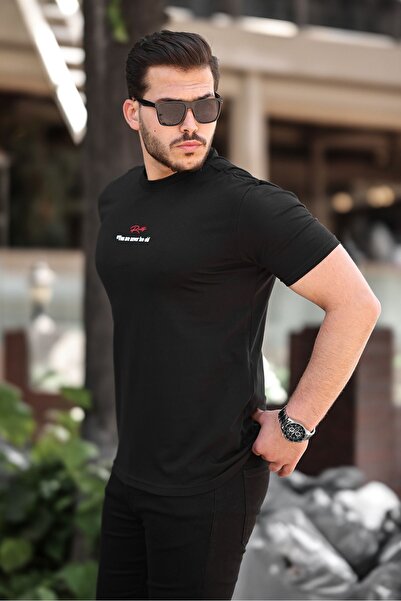 comstar Ανδρικό μπλουζάκι με λαιμόκοψη με στάμπα Basic μαύρο