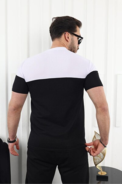 comstar Ανδρικό μπλουζάκι με διπλό χρώμα με στάμπα με κοντό μανίκι