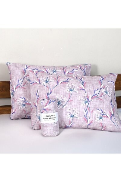 Gloriys Home & Decor طقم وسادة ملاءة مطاطية مزدوجة بنمط زهور اللافندر