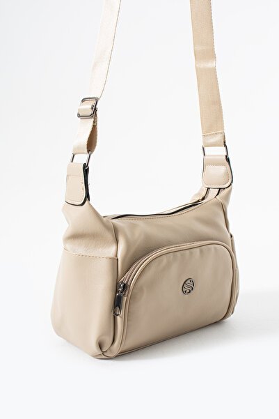 Sanmorris Women's Adjustable Crossbody Strap Multi-Pocket Faux Leather Shoulder Bag