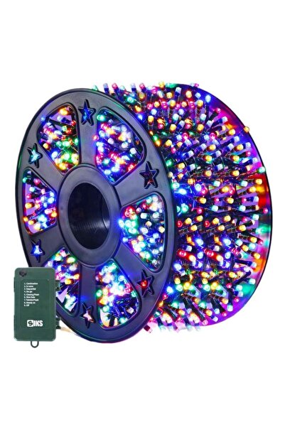 SIKS Instalație liniară de Crăciun pentru interior/exterior, rolă de 50 m, 8 ...