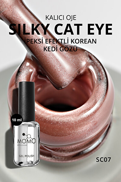 MOMO professional Korean Silky Cat Eye Gel Polish, Kedi Gözü Kalıcı Oje, SC07 Gül Kurusu, 10 ml, TPO- FREE