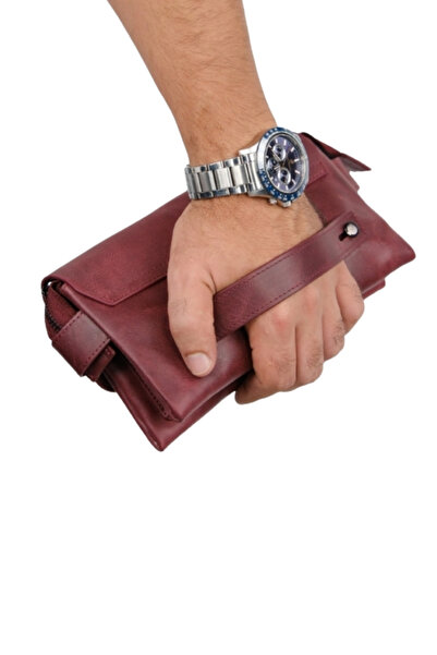 MFT Leather Design Hakiki Deri Unisex Сумка - Бордо Боліва 9874