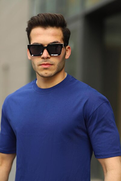 comstar Чоловічий оверсайз базовий футболка з велосипедним коміром і широкими рукавами