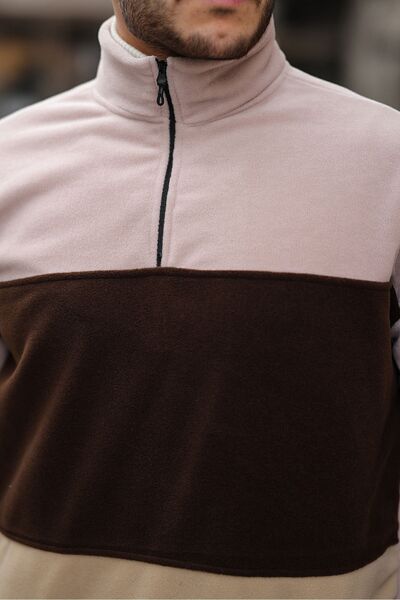 comstar Чоловічий зимовий светр з напівзастібкою та трьома кольорами