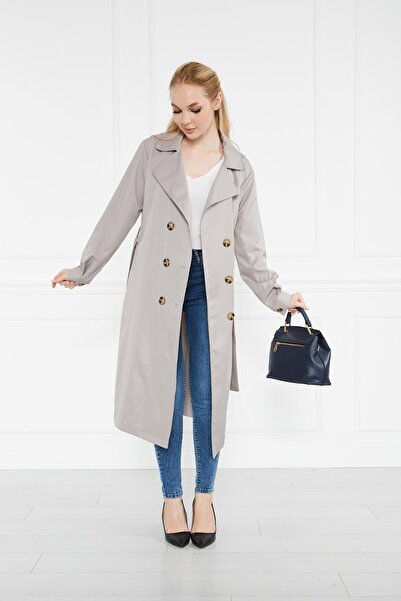 comstar Літній тренч з кишенями без підкладки Кишені на ґудзиках