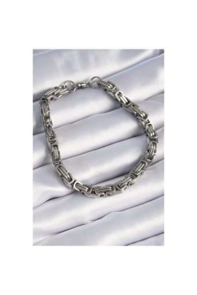 Clariss 316L Steel Silver Color King Chain Model Men's Bracelet