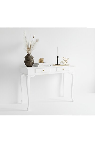 Genel Markalar 100 Cm Çift Çekmeceli Lükens Beyaz Lake Dresuar