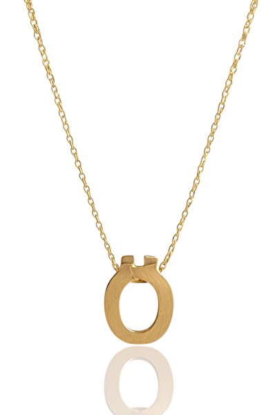 Güler Kuyumculuk Altın 3 Boyutlu Ö Harfi Ve Zinciri