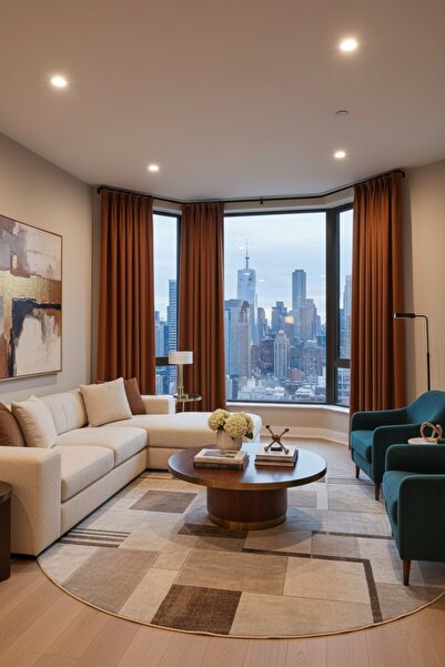 Madame Dower ستارة خلفية بسيطة من فيلورا - 1×3 مطوية بكثافة - ستارة خلفية بتص...