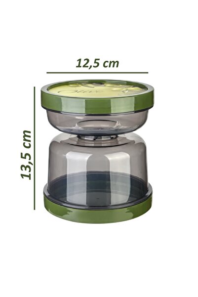 Pazarika Set of 2 Hourglass Olive Pickle Container with Strainer Olive Bowl Olive Pickle Storage Container