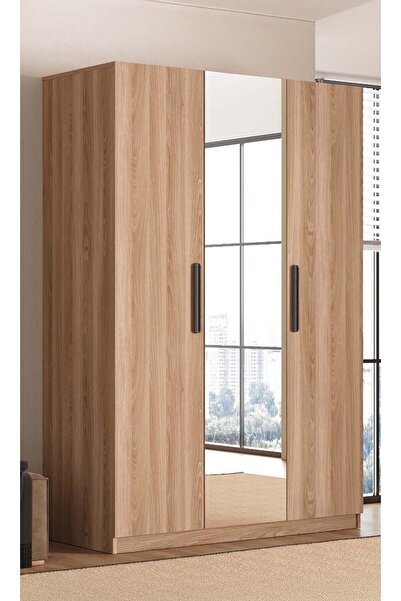 Storish Sardes 3 Kapaklı Gardırop Meşe