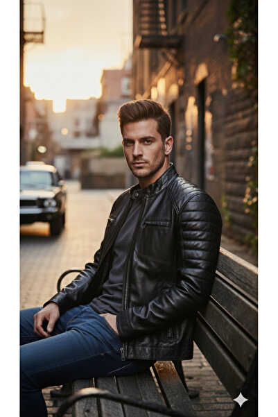 SNR Genuine Lambskin Men Leather Coat Real Leather Jacket Soft Leather