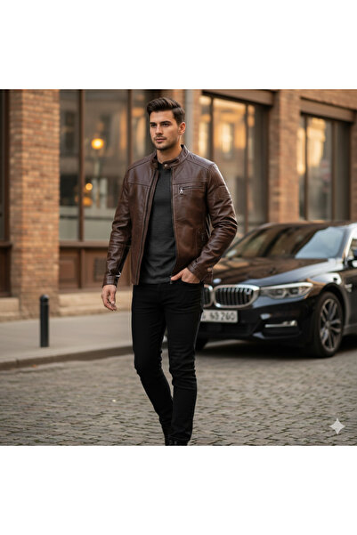 SNR γνήσιο δέρμα αρνιού ανδρικό δερμάτινο παλτό από γνήσιο δέρμα μπουφάν από μαλακό δέρμα