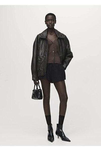 MANGO Woman Kanal örgü cardigan