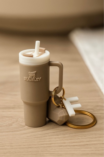 3D Özel Harfli Kişiselleştirilebilir Termos Anahtarlık & Charm