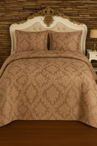Çeyiz Bahçesi Adella Double Bedspread Cappuccino