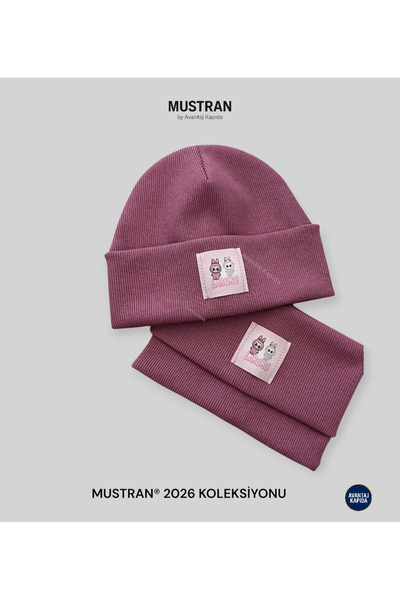 Mustran 95% бавовна, ручної роботи, для дітей віком 4-12 років, набір з 2 шапок і шарфів | Подвійний шар, 4 шари, захист вух, сувенір