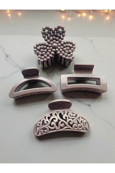 GALATA GIFT Claw Clip Hairpin, Women's Hair Clip, Set of 4 Hair Clips - 4 cm Length