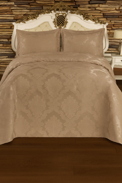 Çeyiz Bahçesi Adella Double Bedspread Cappuccino