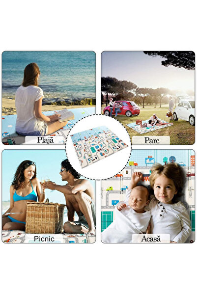 SOLTOY SOLTOY® City Thermal Play Mat, Foldable, Anti-Slip, Double-Sided, 1 cm Thick