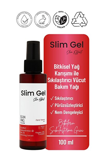 SLİM GEL Slim Oil – Firming, Moisturizing, Smoothing Body Care Oil with Herbal Oil Blend